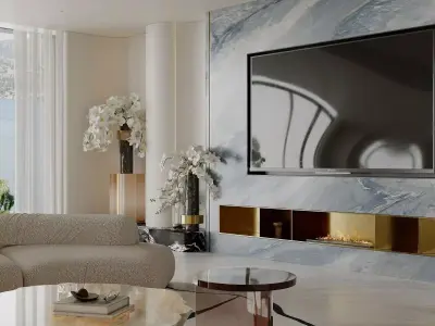 Interior Living Room Scene  3D model