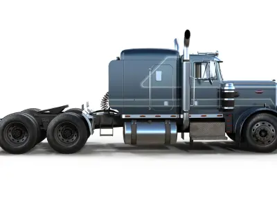 Peterbilt 359 semitruck Low-poly 3D model