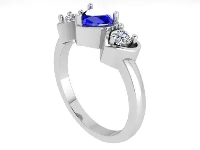 Heart Cut Ring 3429 3D print model