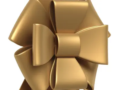 Christmas Bow Ribbon 47 Low-poly 3D model