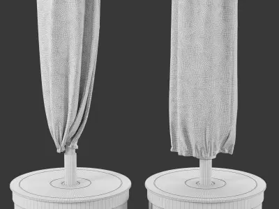 Umbrella outdoor folded IKEA Betso Lindoja 3D model