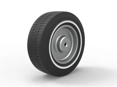 Car wheel 4 3D print model