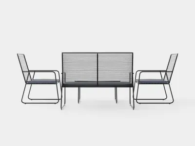 Venezia Sofa Set Low-poly 3D model