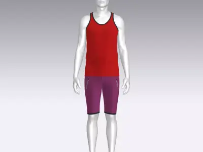 Sport Suit Low-poly 3D model order