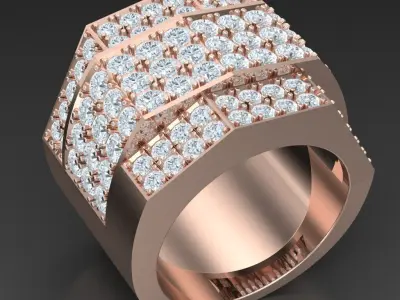 Luxury Men Rings Designs 5MR086 3D print model