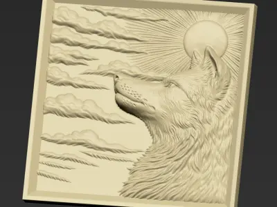 Wolf Head A136 3D print model