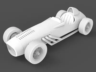 Vintage Race Car 3D model