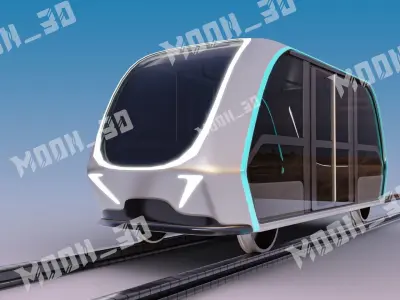 Rail Bus Free 3D model