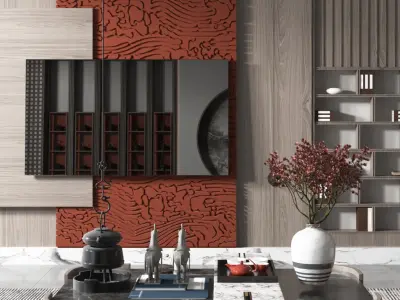 living New style room Chinese 3D model