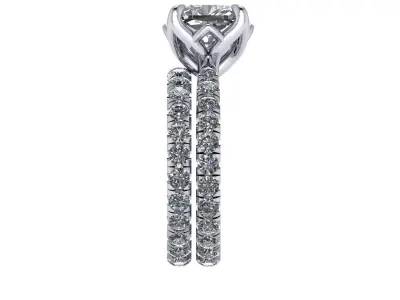 Matching Diamond Engagement Ring R1 3D print model