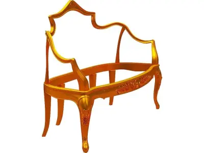 Classical sofa frame 3D model