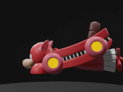 Rushmarine toy car Low-poly 3D model