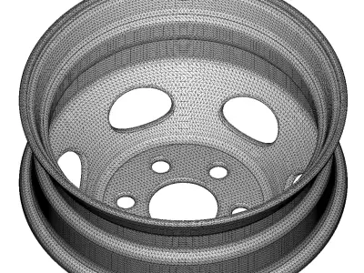 Rusty Truck Rim 3D model