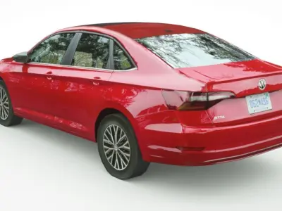 Volkswagen Jetta 2019 Low-poly 3D model