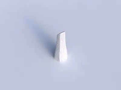 Vase top bent hexagon with organic cells 0 3D print model