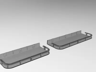 Acrylic Wall Hung Shelf 3D print model