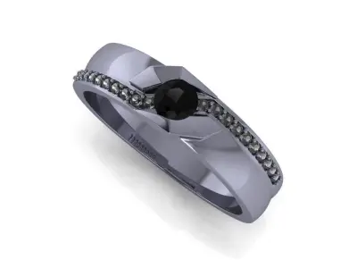 Diamond Jewelry Man Ring 3D print model buy