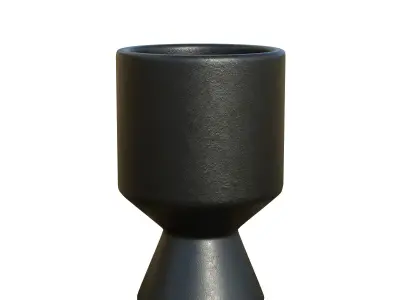 Black Decor Vase v08 3D model