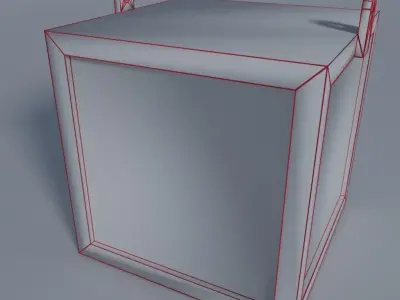 Rusted Weight Metal Box with Pad Eyes Low-poly 3D model