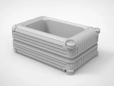 Luggage pattern vase 3D print model