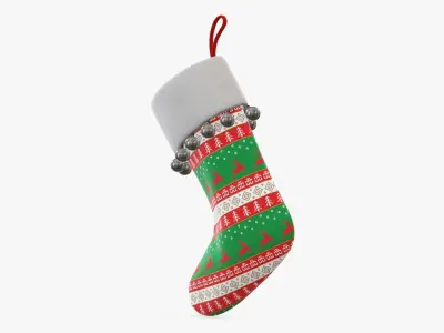 Gift Christmas stocking 02 3D model