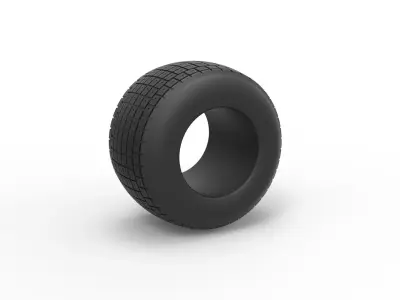 Race tire 2 Scale 1 to 10 3D print model