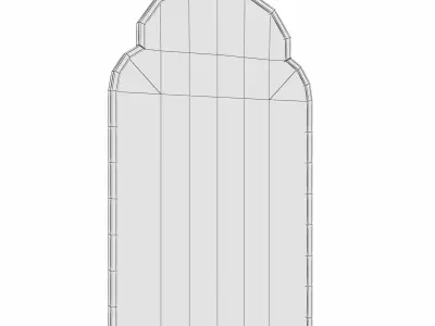 Glam Distressed Accent Mirror 3D model purchase