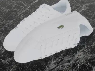 LACOSTE 3D SHOES - WHITE Low-poly 3D model