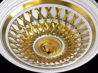Decorate Plaster ceiling ornament medallion 3d model 3D model