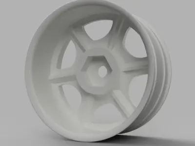 12MM HEX D52mm RC Wheels Kranze Bazreia with and without tires 3D print model