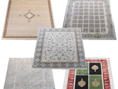 Persian Carpet Collection-vol5-4k texture Low-poly 3D model