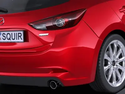 Mazda 3 hatchback 2017 3D model