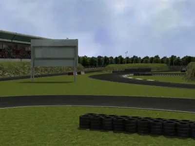 Trackwood drift race track Low-poly 3D model