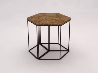 SIDE TABLE---Parallelogram built-in 3D model
