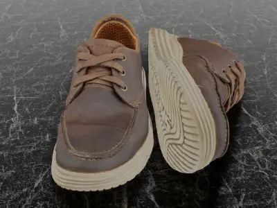 SKECHERS 3D SHOES - PERTOLA - VALARGO - BROWN Low-poly 3D model