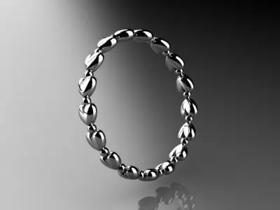 heart shaped ring 3D print model