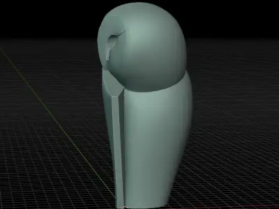 Elegant Minimalist Owl Sculpture  3D Printable Art 170 mm Tall 3D print model