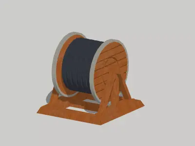 Car Load Cable Drum  by Outland Models Low-poly 3D model