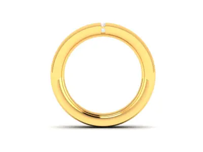 Band 3dm Render Details oval ring gold 3D print model