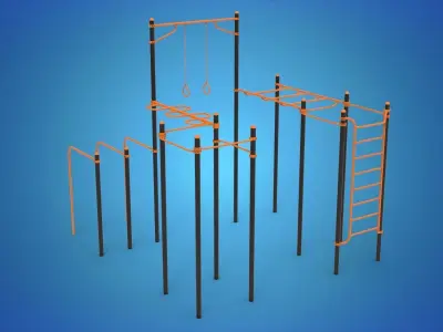 Gym Equipment Outdoor 3D model