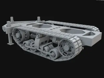 Trailer Track-clay version 3D model