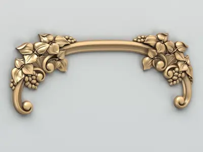 Carved decor horizontal 017 3D model