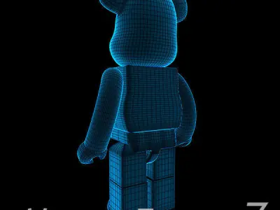 Blue Xray Bear Brick 3D model