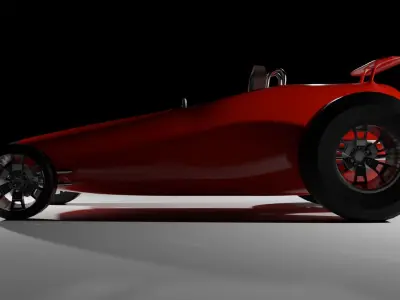 Stylized Red Car 3D model