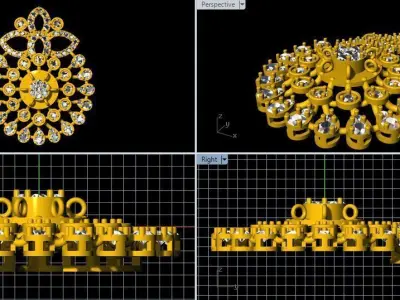 Diamond Pendant 3dm file 3D print model