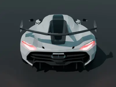 Koenigsegg Jesko Low-poly 3D model