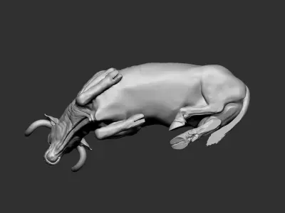 The Lying Bull ox  3D Printable Model 3D print model