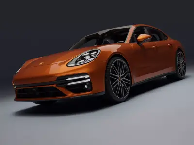 Porsche Panamera Turbo S Low-poly 3D model