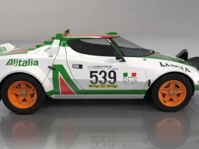 Lancia Stratos High Poly 3D model