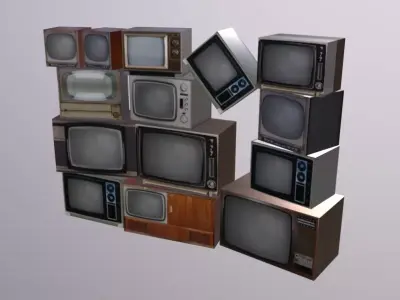 ShopFront Contents TV Low-poly 3D model